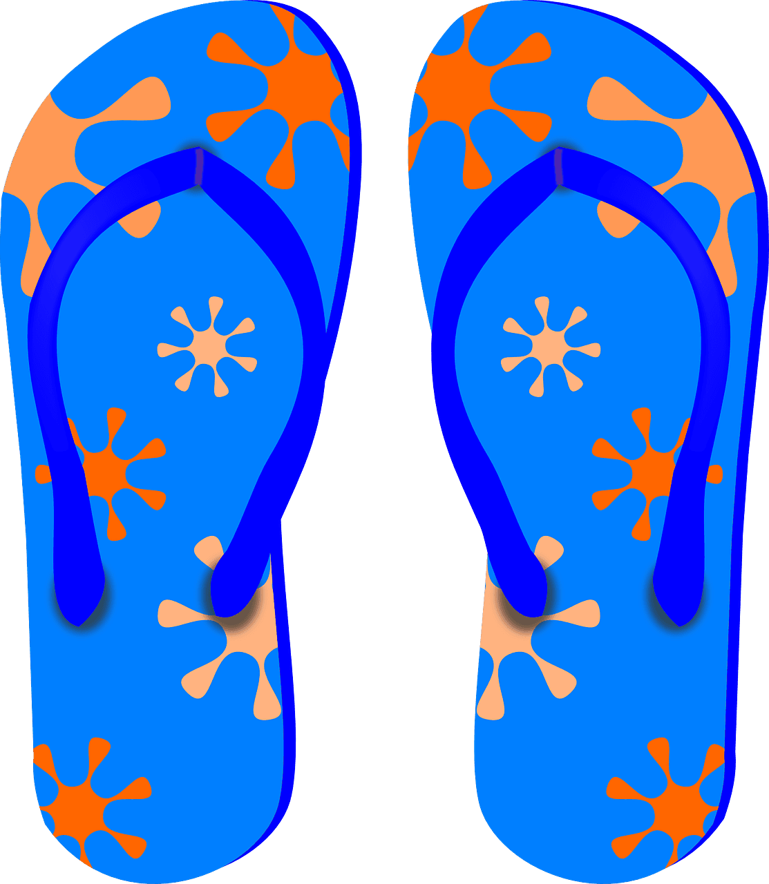 Summer Clipart Sandal - Blue Flip Flop Clip Art - Free Transparent PNG Clipart Images Download. - Transparent PNG Free Download | PNGio