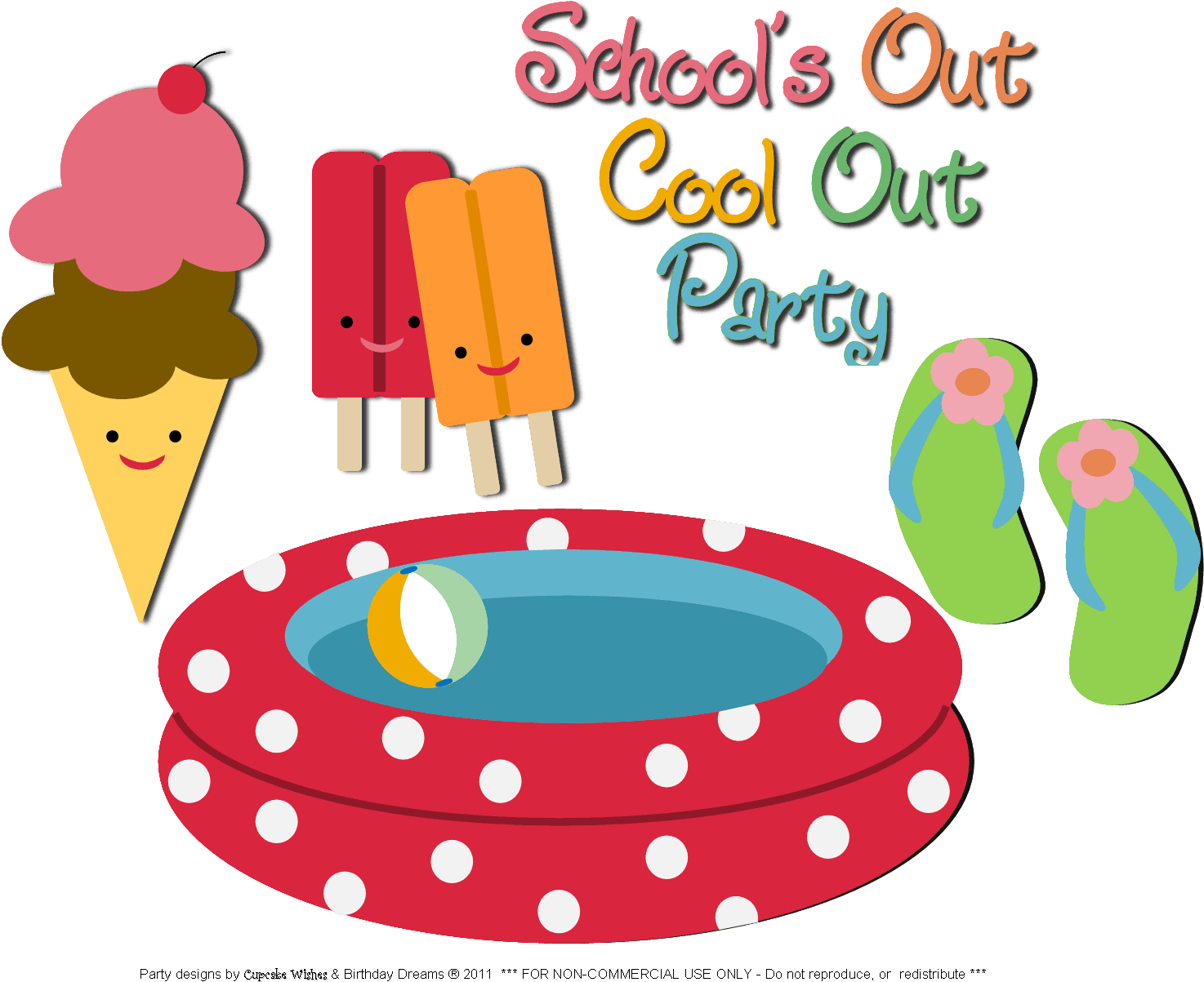 Schools Out Clip Art For Summer Cliparts - Free Pool Party Clip - Free Transparent PNG Clipart Images Download. - Transparent PNG Free Download | PNGio