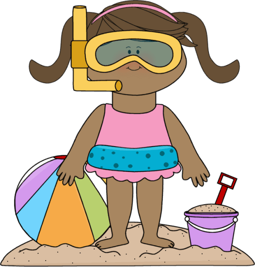 Summer Kids Clip Art - Girl At Beach Clipart - Free Transparent PNG Clipart Images Download. - Transparent PNG Free Download | PNGio