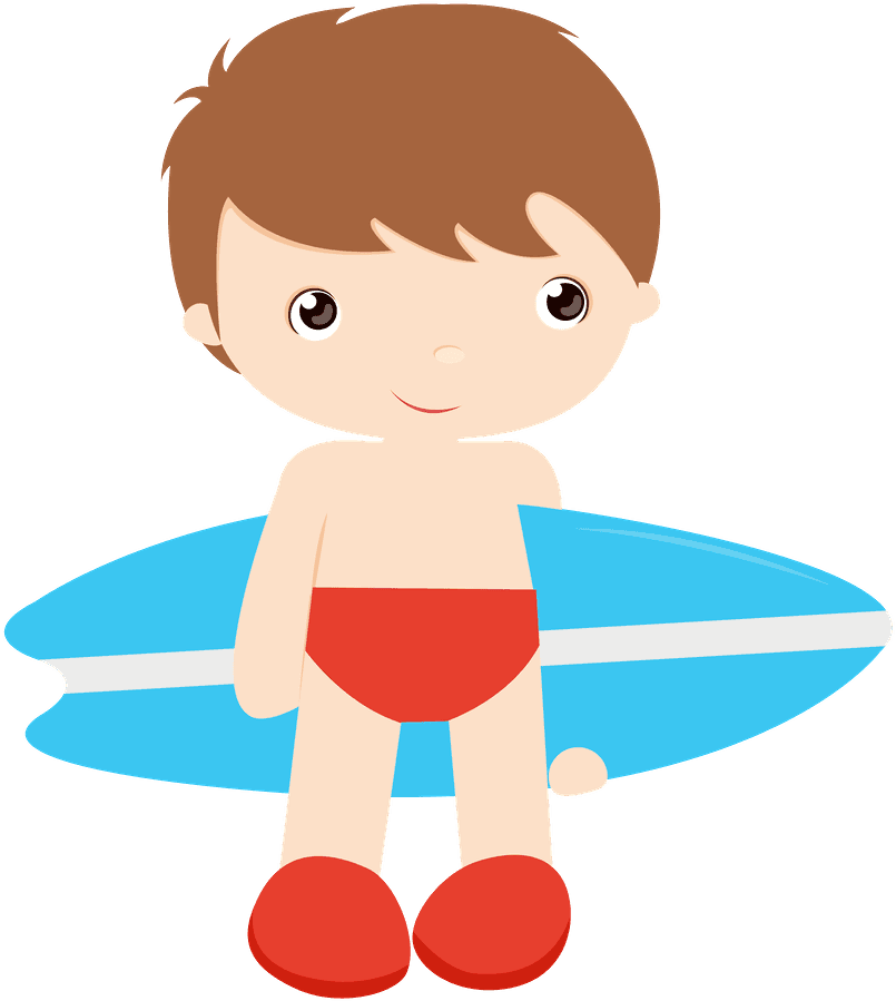 Say Hello Summer Clipartbeach Partypool - Menino Desenho Praia - Free Transparent PNG Clipart Images Download. - Transparent PNG Free Download | PNGio