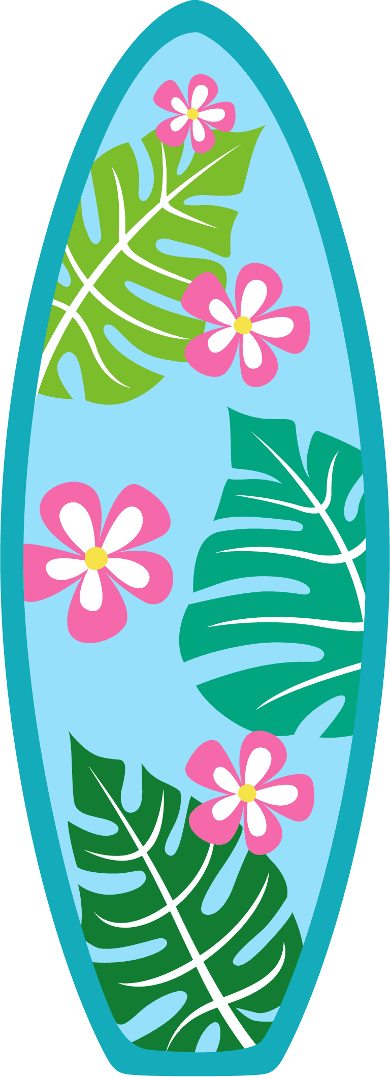 Summer Clipartbeach - Hawaiian Surf Board Clipart - Free Transparent PNG Clipart Images Download. - Transparent PNG Free Download | PNGio