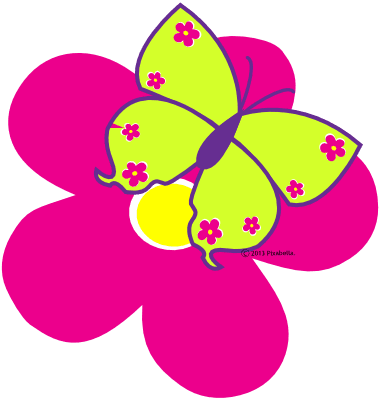 Flower And Butterflies Clipart Summer Spring Clip Art - Flower With Butterfly Clip Art - Free Transparent PNG Clipart Images Download. - Transparent PNG Free Download | PNGio