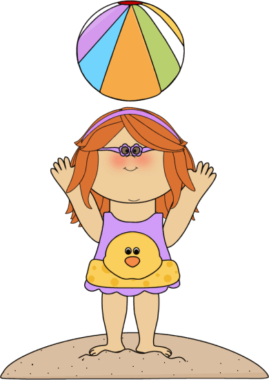 Summer Kids Clip Art - Girl With Beach Ball Clipart - Free Transparent PNG Clipart Images Download. - Transparent PNG Free Download | PNGio