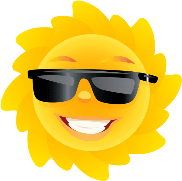 Smiley Clipart Summer - Clip Art Sun With Sunglasses Transparent - Free Transparent PNG Clipart Images Download. - Transparent PNG Free Download | PNGio