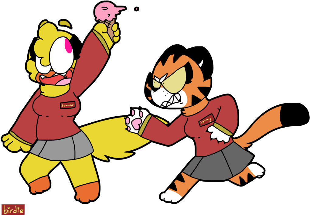 Summer And Jenny By Sansbirdie - Рисунок На Новый Год 2017 - Free Transparent PNG Clipart Images Download. - Transparent PNG Free Download | PNGio