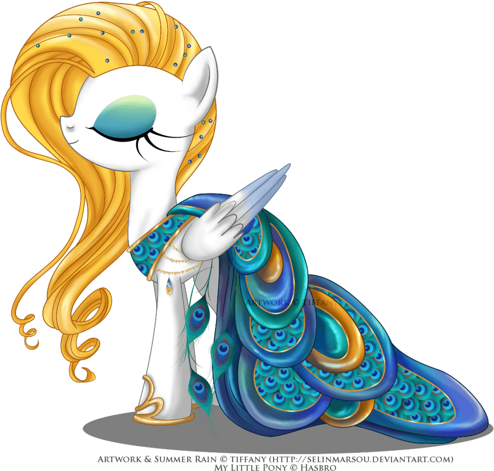 Peacock Gala Dress For Summer Rain By Selinmarsou - My Little Pony Gala Dress - Free Transparent PNG Clipart Images Download. - Transparent PNG Free Download | PNGio
