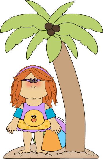Palm Tree Clipart Summer - Girl Is Under The Tree - Free Transparent PNG Clipart Images Download. - Transparent PNG Free Download | PNGio