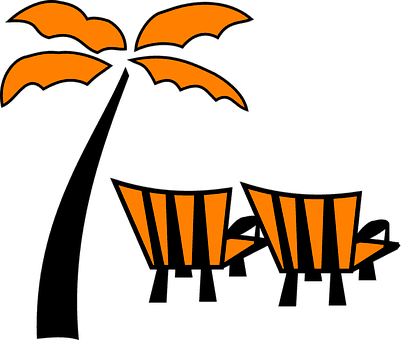 Palm, Chairs, Beach, Vacation, Summer - Vitamin D Synthesis In Skin - Free Transparent PNG Clipart Images Download. - Transparent PNG Free Download | PNGio