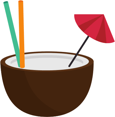 Coconut Drink Summer - Vector Graphics - Free Transparent PNG Clipart Images Download. - Transparent PNG Free Download | PNGio