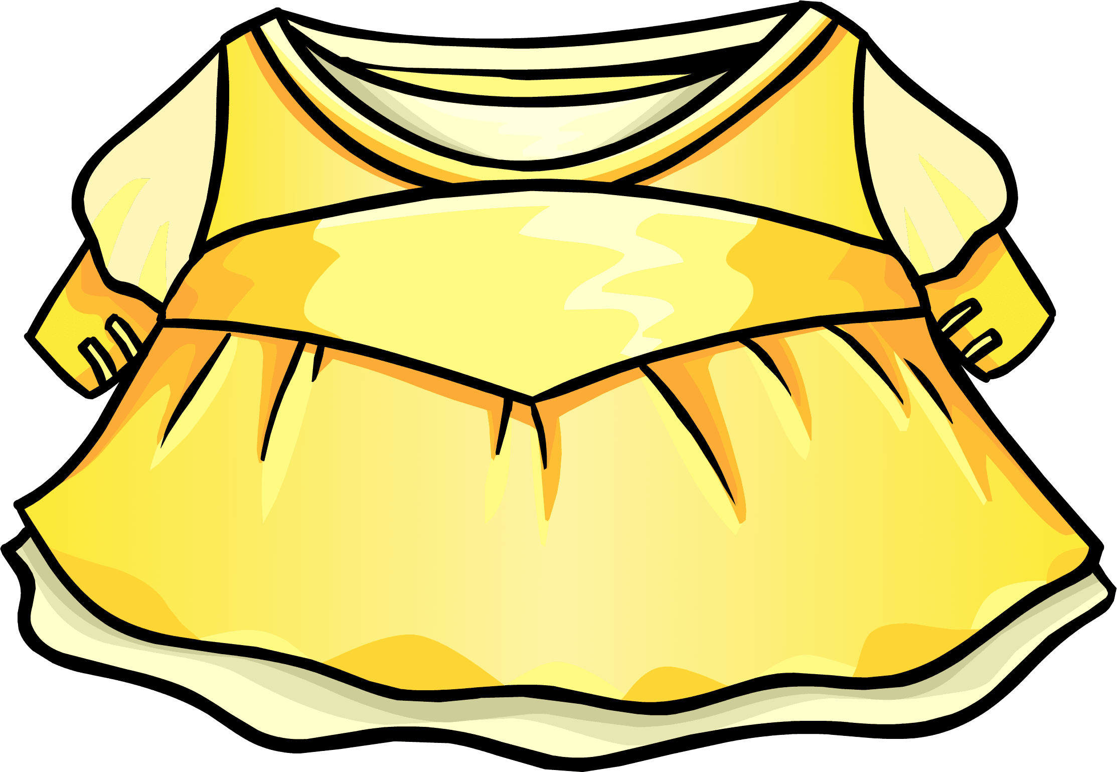 Club Penguin Yellow Summer Dress - Club Penguin Gold Dress - Free Transparent PNG Clipart Images Download. - Transparent PNG Free Download | PNGio