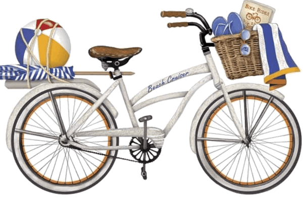 Nothings Evokes Summer Memories Like The Vintage Bicycle - Perfectlyfestive Mary Lake-thompson - White Bike Flour - Free Transparent PNG Clipart Images Download. - Transparent PNG Free Download | PNGio