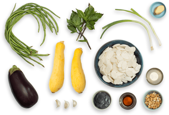Summer Vegetable Korean Rice Cakes With Squash, Eggplant - White Rice - Free Transparent PNG Clipart Images Download. - Transparent PNG Free Download | PNGio