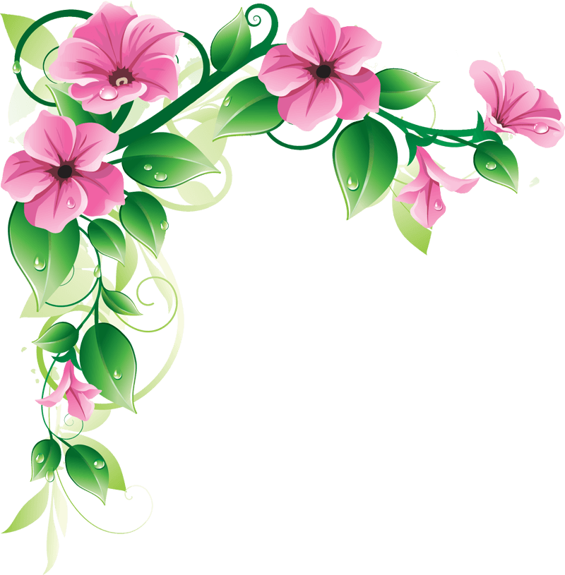 Grab This Free Clipart To Celebrate The Summer - Corner Flower Designs Png - Free Transparent PNG Clipart Images Download. - Transparent PNG Free Download | PNGio