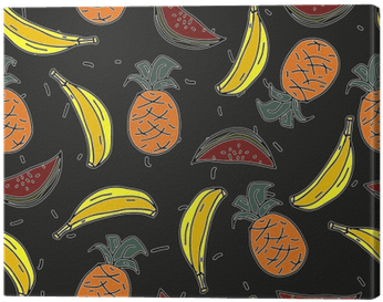 Beautiful Hand Drawn Pattern With Bananas, Watermelon, - Wallpaper - Free Transparent PNG Clipart Images Download. - Transparent PNG Free Download | PNGio