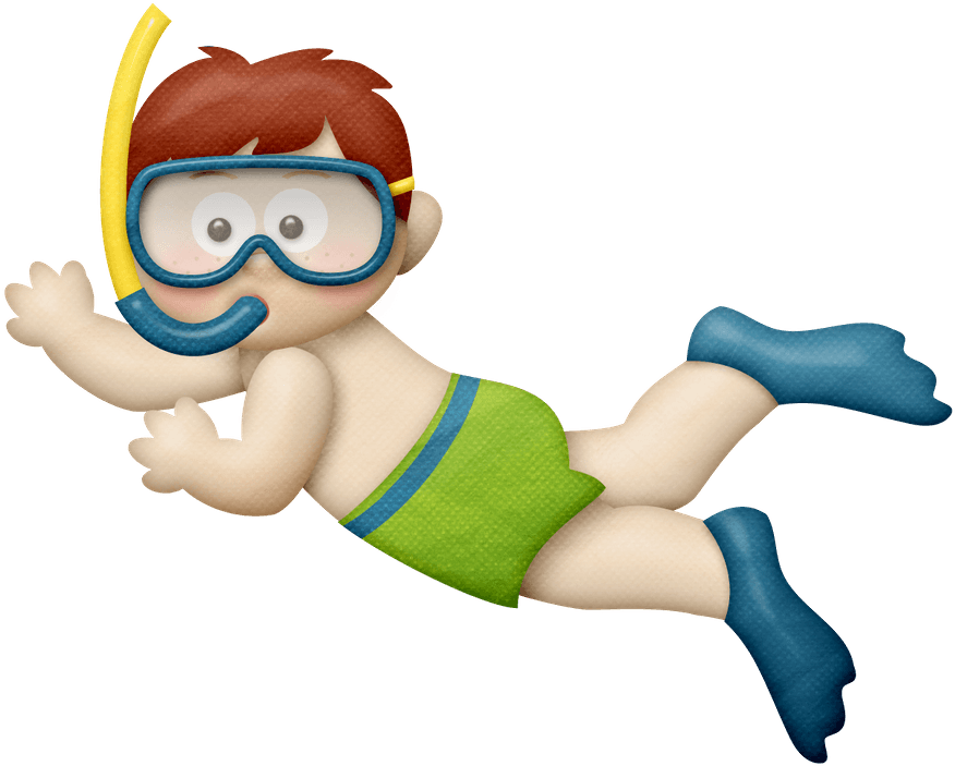 Summer Little Boy Diver Clip Art - Underwater Kids Clipart - Free Transparent PNG Clipart Images Download. - Transparent PNG Free Download | PNGio