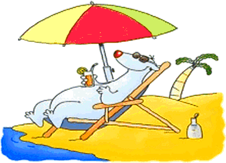 Cartoon Summer Break Clipart - Relaxing On The Beach Clipart - Free Transparent PNG Clipart Images Download. - Transparent PNG Free Download | PNGio