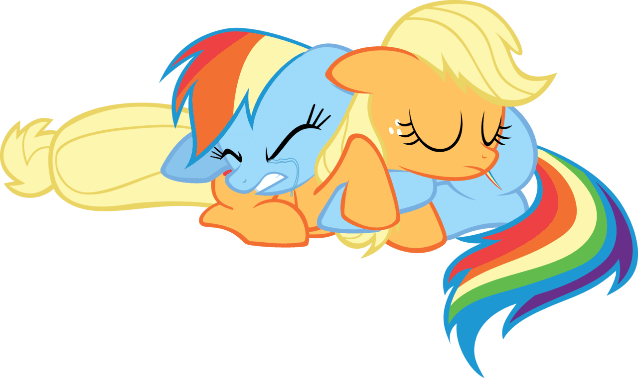 A Solemn Summer Night - Rainbow Dash And Applejack Vector - Free Transparent PNG Clipart Images Download. - Transparent PNG Free Download | PNGio