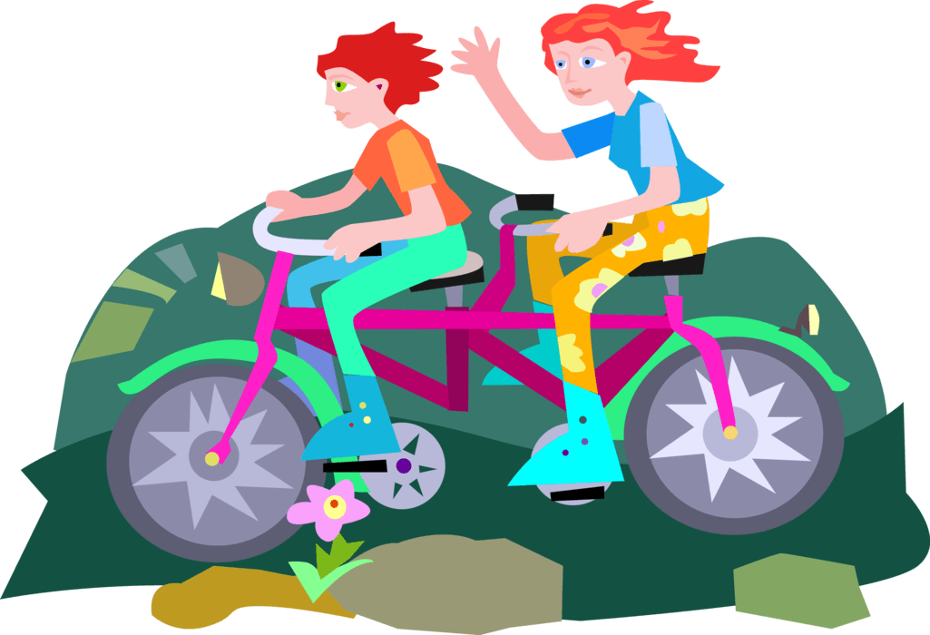 Vector Illustration Of Cycling Enthusiasts Ride Tandem - Vector Illustration Of Cycling Enthusiasts Ride Tandem - Free Transparent PNG Clipart Images Download. - Transparent PNG Free Download | PNGio