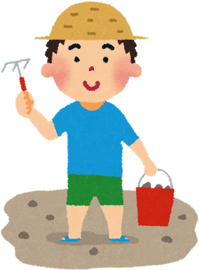 Have You Ever Tried Clam Digging The Season In Japan - 潮干狩り フリー 画像 イラスト - Free Transparent PNG Clipart Images Download. - Transparent PNG Free Download | PNGio