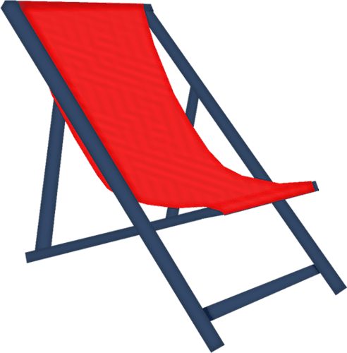 Cool Summer Day Element 2 Scrap And Tubes - Deck Chair And Parasol - Free Transparent PNG Clipart Images Download. - Transparent PNG Free Download | PNGio