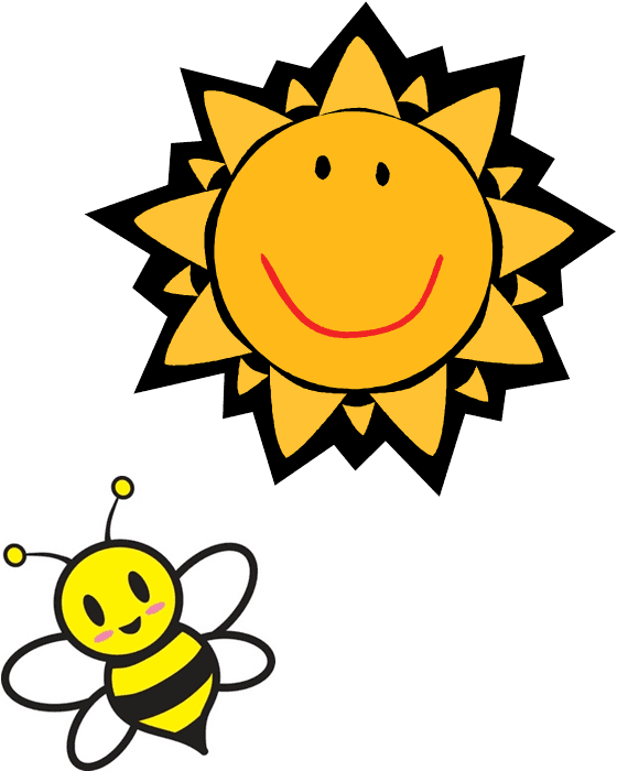 Bee Sunburned His Knee Sun Clip Art, Summer Coloring - Open Meeting Law - Free Transparent PNG Clipart Images Download. - Transparent PNG Free Download | PNGio