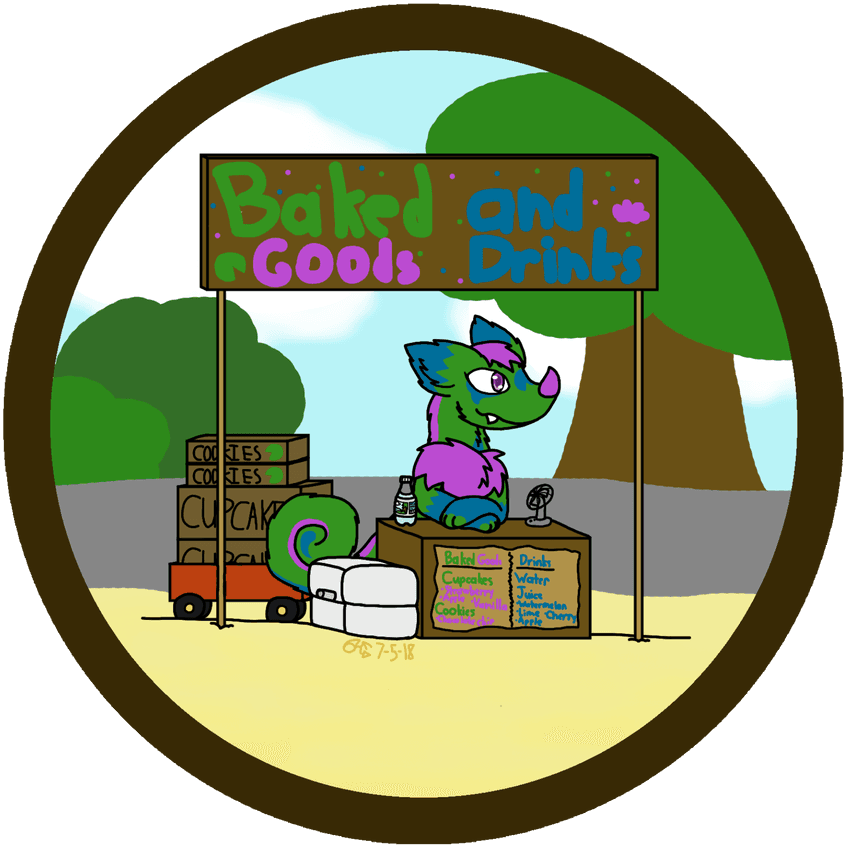Summer Food Stand By Aya The Dragon Fox77 - Cartoon - Free Transparent PNG Clipart Images Download. - Transparent PNG Free Download | PNGio