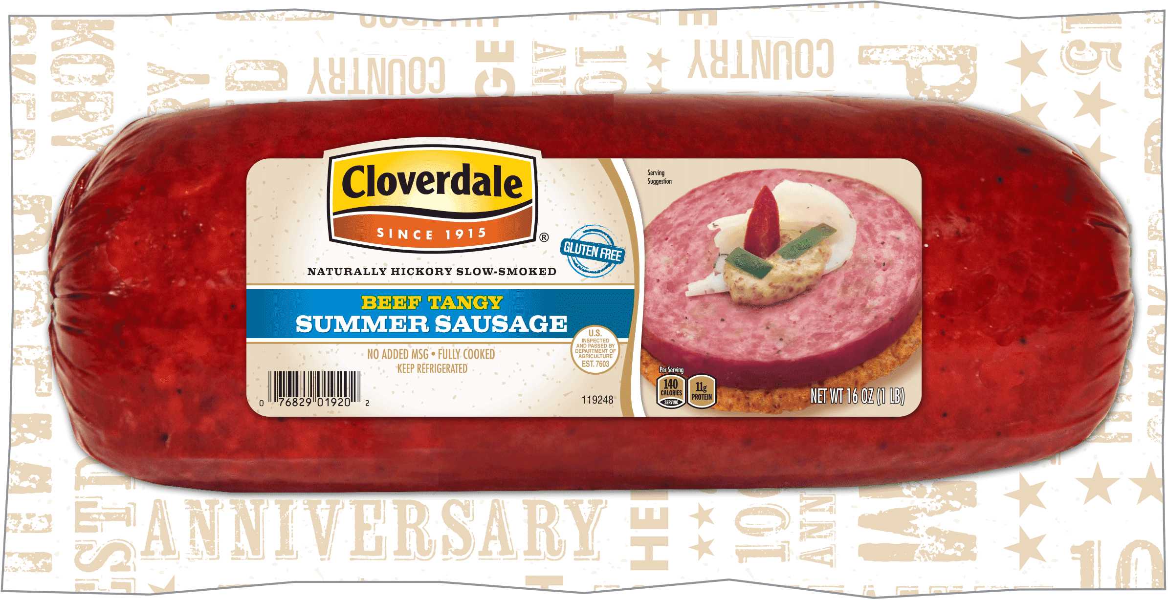 Slap Your Appetite Awake With The Taste Of Our Hickory-smoked - Cloverdale Tangy Summer Sausage Transparent PNG - 2891x1714 - Free Download on - Transparent PNG Free Download | PNGio