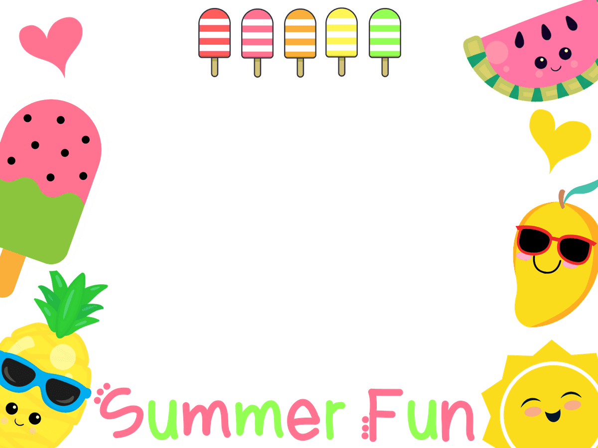 No Logo Transparent Summer Fun Fruit Manycam Borders - Summer Fun Border Transparent PNG - 1200x900 - Free Download on - Transparent PNG Free Download | PNGio