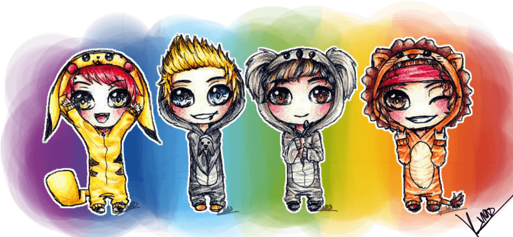 5sos Drawing - 5 Seconds Of Summer Kawaii Transparent PNG - 1024x493 - Free Download on - Transparent PNG Free Download | PNGio
