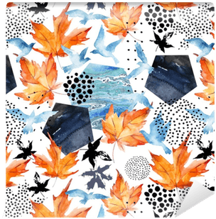 Autumn Watercolor Background - Abstract Summer Geo Pattern On Sport Watch Transparent PNG - 400x400 - Free Download on - Transparent PNG Free Download | PNGio