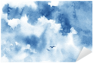 Blue Watercolor Cloud, Birds And Sky - Himmel Aquarell Transparent PNG - 400x400 - Free Download on - Transparent PNG Free Download | PNGio