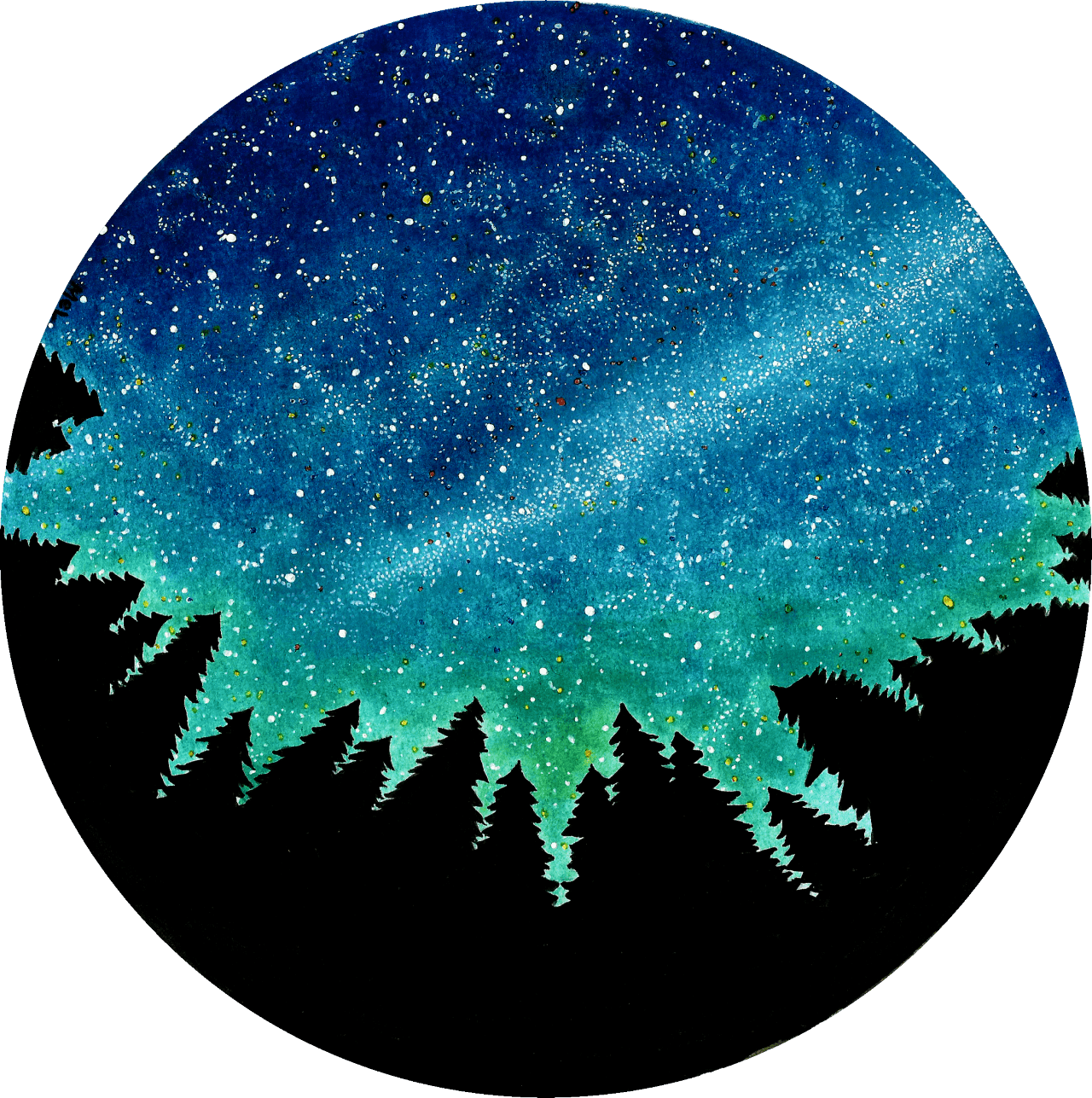 Summer Memory Watercolor By Mel Lapiseiro - Lukisan Malam Dari Cat Air Transparent PNG - 500x503 - Free Download on - Transparent PNG Free Download | PNGio