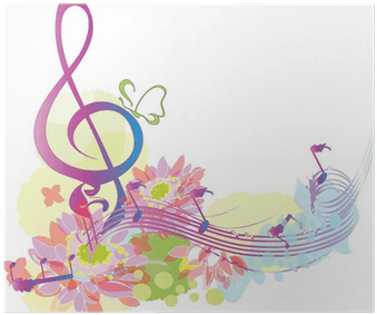 Summer Music With Decorative Treble Clef Poster • Pixers® - Spring Band Concert Clip Art Transparent PNG - 400x400 - Free Download on - Transparent PNG Free Download | PNGio