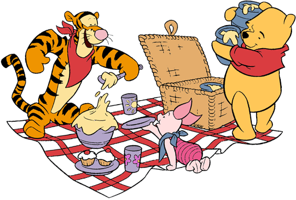 Clipart Summer Winnie The Pooh - Winnie The Pooh Picnic Transparent PNG - 602x407 - Free Download on - Transparent PNG Free Download | PNGio