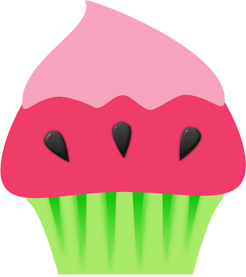 Watermelon-cupcake Watermelon Clipart, Watermelon Cupcakes, - Cupcake Water Melon Clip Art Transparent PNG - 571x557 - Free Download on - Transparent PNG Free Download | PNGio