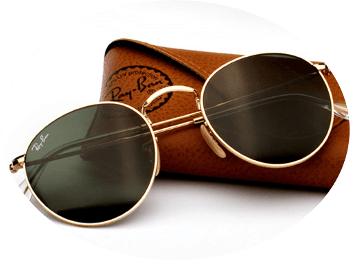 Over Sized Round Look For Summer, With It's Gold Frame - Oculos Ray Ban Redondo Feminino Transparent PNG - 506x375 - Free Download on - Transparent PNG Free Download | PNGio