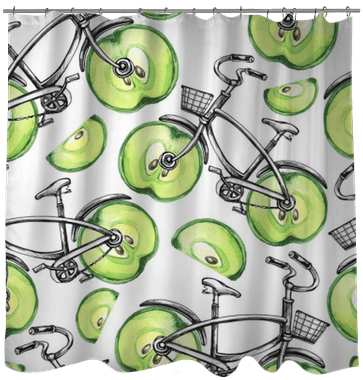 Watercolor Seamless Pattern Bicycles With Apple Wheels - Tandem Bicycle Transparent PNG - 400x400 - Free Download on - Transparent PNG Free Download | PNGio