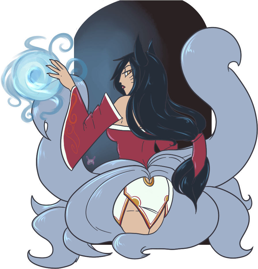 Summer Commission - Ahri - Art Transparent PNG - 933x1000 - Free Download on - Transparent PNG Free Download | PNGio