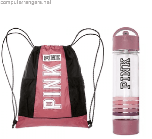 Summer Main Victoria Secret Pink Drawstring Backpack - Victoria's Secret Pink Water Bottle Soft Begonia Transparent PNG - 500x550 - Free Download on - Transparent PNG Free Download | PNGio