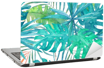 Summer Seamless Pattern With Watercolor Palm Leaves - Watercolor Painting Transparent PNG - 400x400 - Free Download on - Transparent PNG Free Download | PNGio