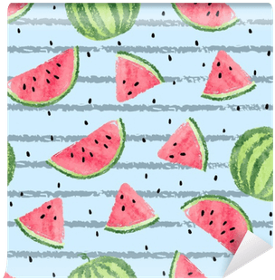 Seamless Watermelon Pattern - Watermelon Wallpaper Watercolor Transparent PNG - 400x400 - Free Download on - Transparent PNG Free Download | PNGio