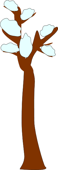 Tree In Snow Clip Art At Clker - Winter Clip Art - Free Transparent PNG Clipart Images Download. - Transparent PNG Free Download | PNGio