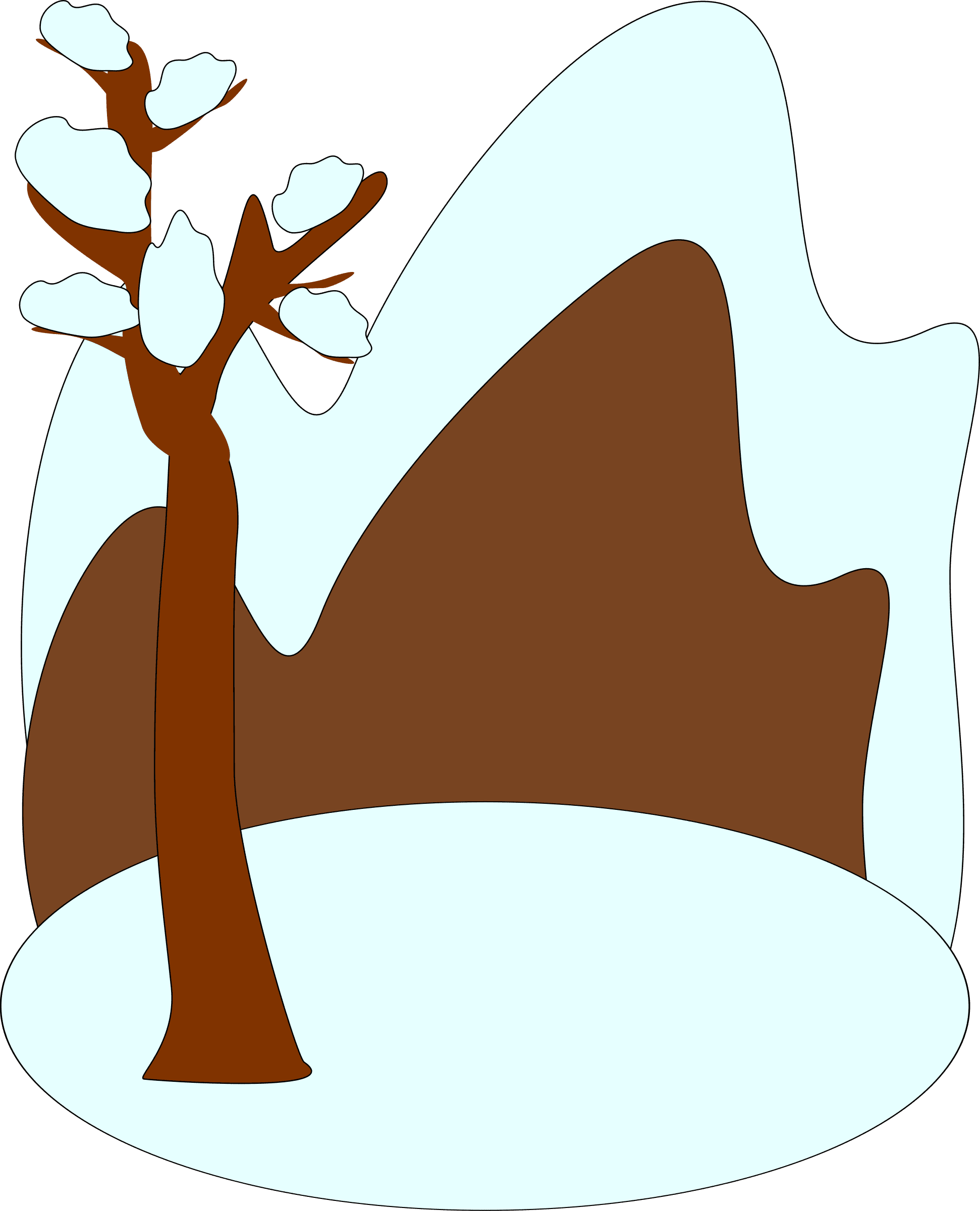 How To Draw A Tree - Winter Clip Art - Free Transparent PNG Clipart Images Download. - Transparent PNG Free Download | PNGio