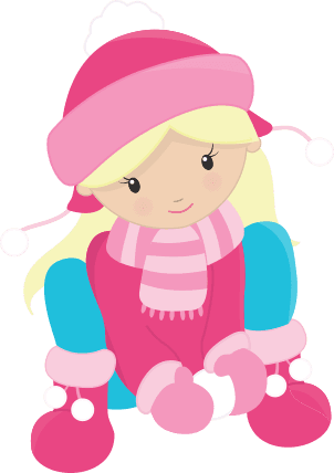 Girls Enjoying The Snow Clip Art - Winter Girl Clipart - Free Transparent PNG Clipart Images Download. - Transparent PNG Free Download | PNGio