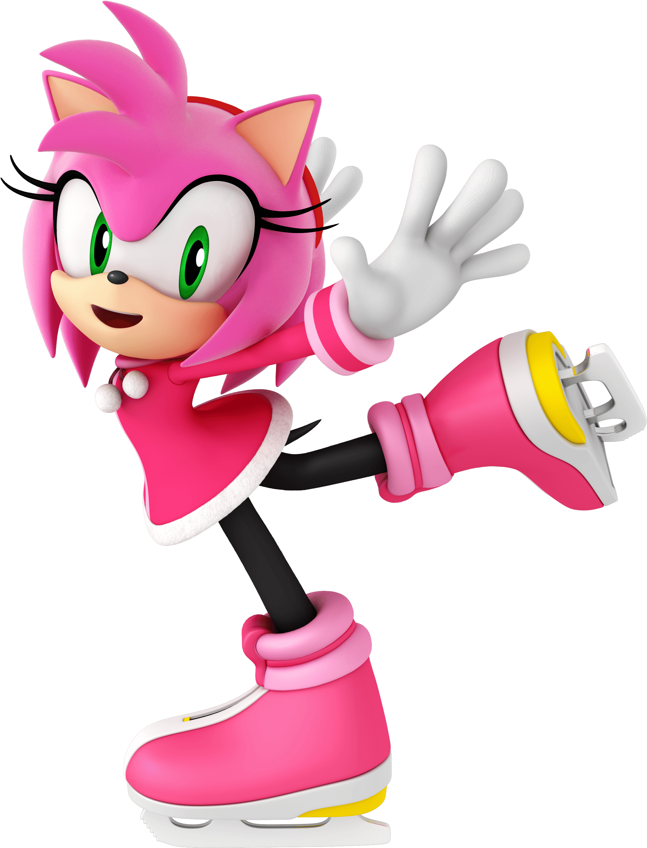 Mario & Sonic Ice Skating - Mario And Sonic At The Olympic Winter Games Amy - Free Transparent PNG Clipart Images Download. - Transparent PNG Free Download | PNGio