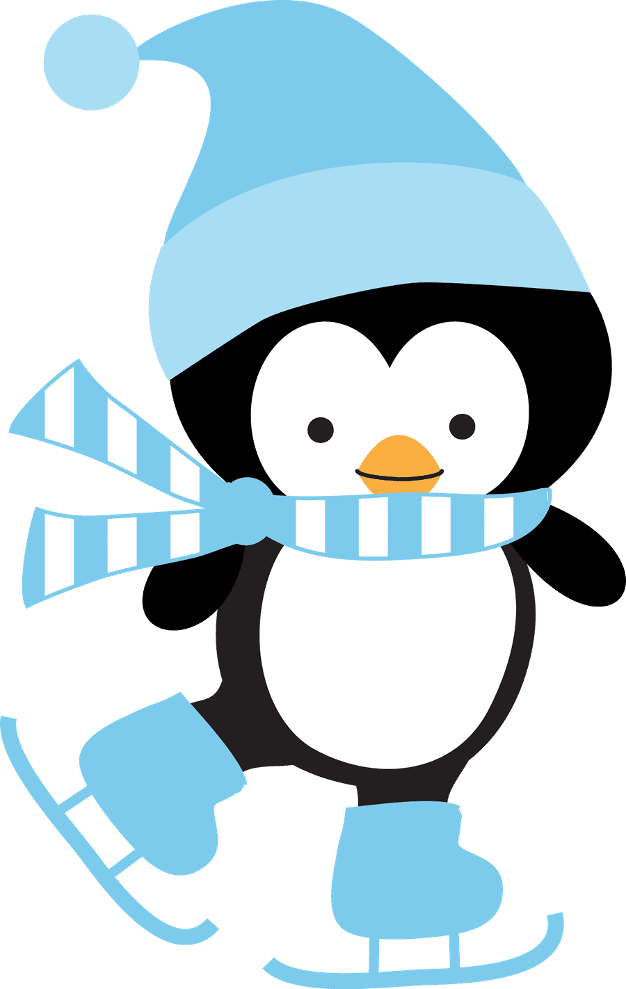 Cute Penguin Clip Art - Cute Cartoon Winter Penguins - Free Transparent PNG Clipart Images Download. - Transparent PNG Free Download | PNGio