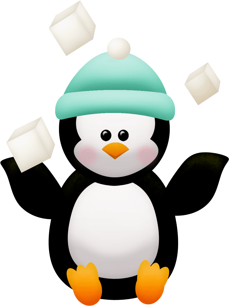 Penguins And Flowers Of The Winter Clip Art - Winter Penguins Clipart - Free Transparent PNG Clipart Images Download. - Transparent PNG Free Download | PNGio