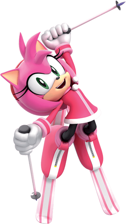 Amy Rose Wallpaper Entitled Amy - Mario And Sonic At The Olympic Winter Games Amy - Free Transparent PNG Clipart Images Download. - Transparent PNG Free Download | PNGio