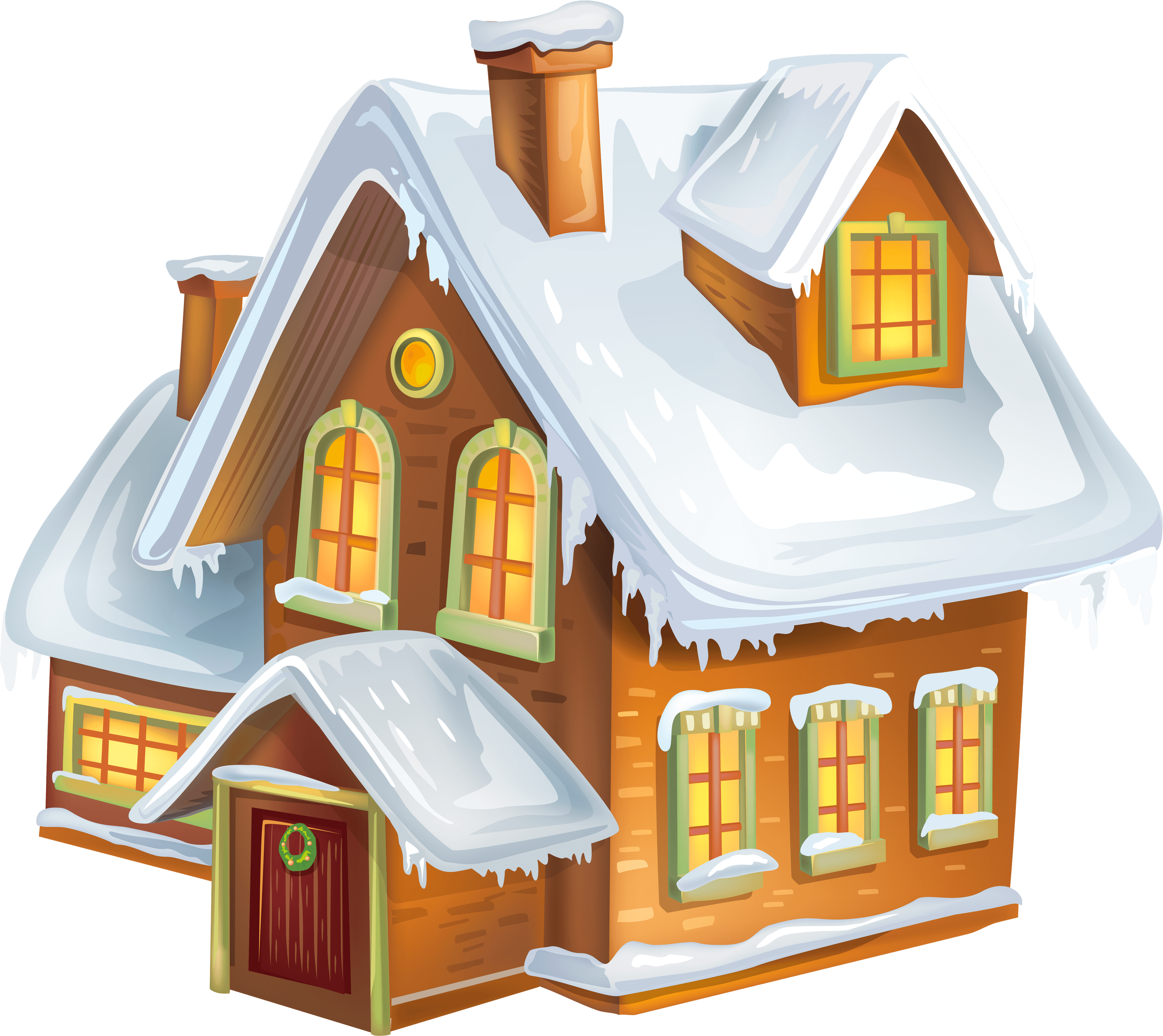 Christmas Winter House Transparent Png Clip Art Image - Winter House Png - Free Transparent PNG Clipart Images Download. - Transparent PNG Free Download | PNGio
