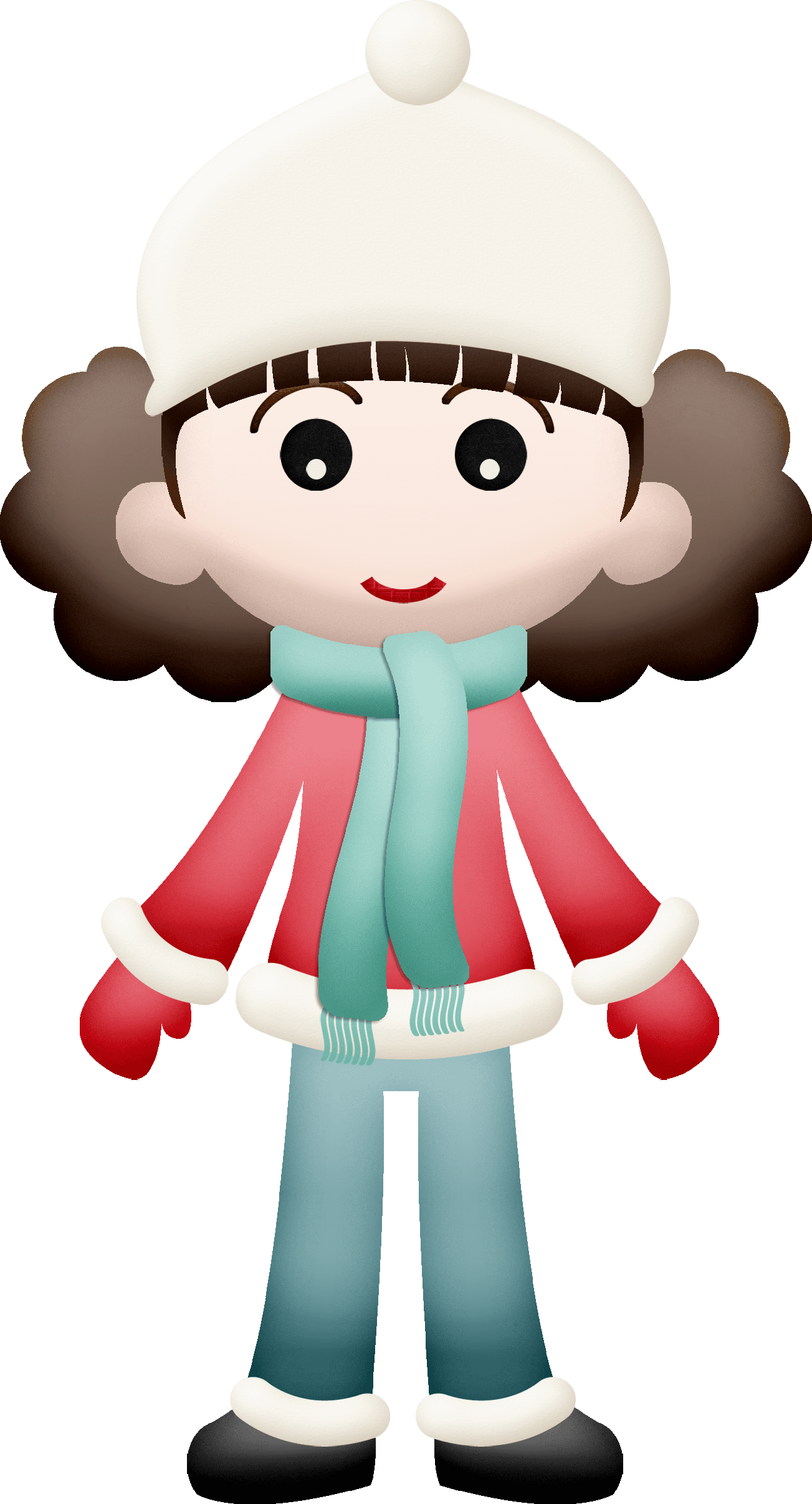 Winter Little Girl Clip Art - Winter Girls Clipart - Free Transparent PNG Clipart Images Download. - Transparent PNG Free Download | PNGio